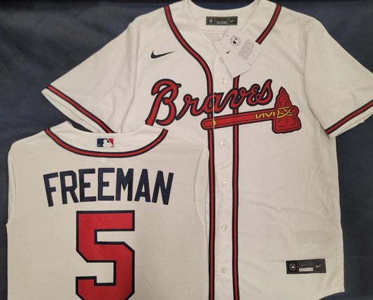 Nike Atlanta Braves FREDDIE FREEMAN Sewn Baseball Jersey WHITE