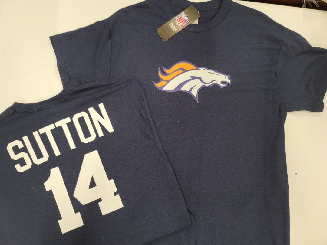 Mens NFL Team Apparel Denver Broncos COURTLAND SUTTON Football Jersey Shirt NAVY