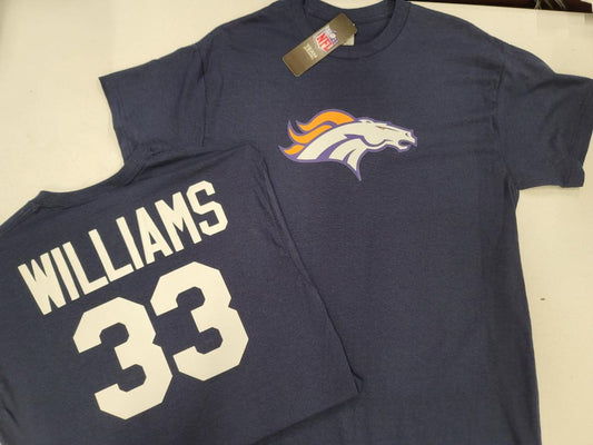 Mens NFL Team Apparel Denver Broncos JAVONTE WILLIAMS Football Jersey Shirt NAVY