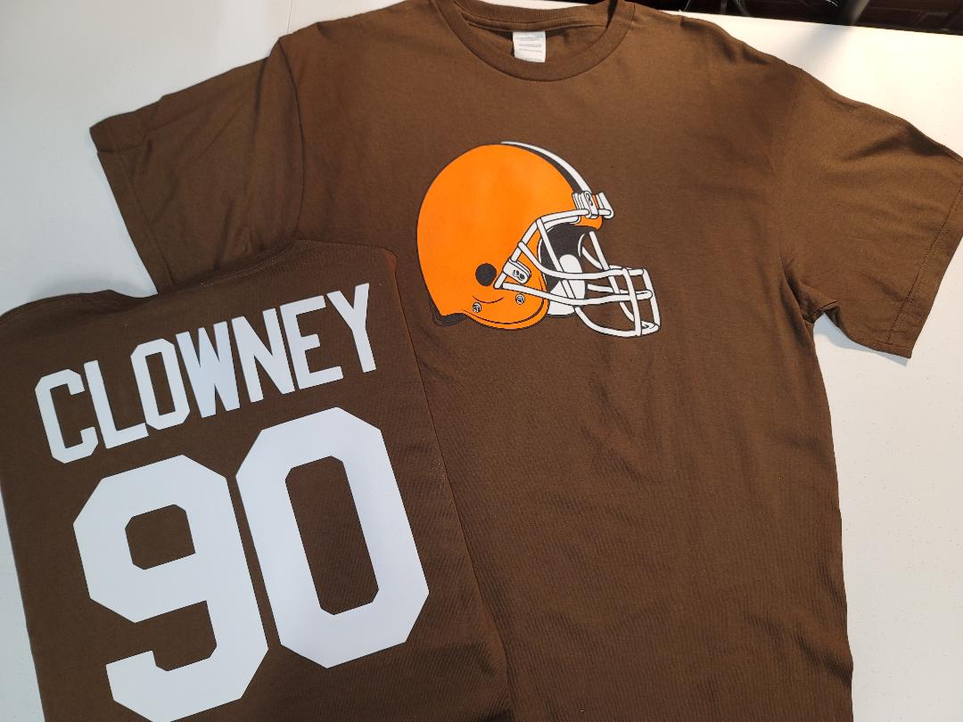 Mens NFL Team Apparel Cleveland Browns JADEVEON CLOWNEY Football Jersey Shirt BROWN