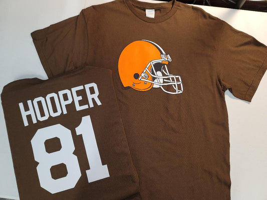 Mens NFL Team Apparel Cleveland Browns AUSTIN HOOPER Football Jersey Shirt BROWN