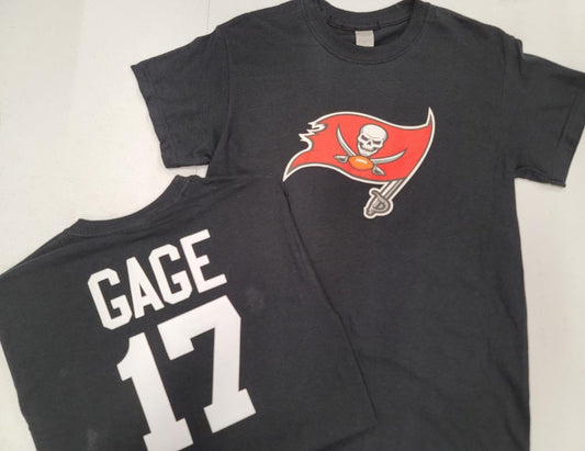 Mens NFL Team Apparel Tampa Bay Buccaneers RUSSELL GAGE Football Jersey Shirt BLACK
