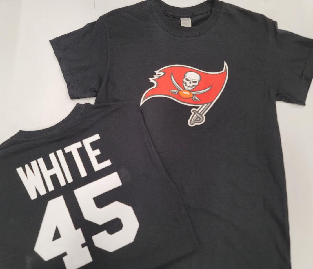 Mens NFL Team Apparel Tampa Bay Buccaneers DEVIN WHITE Football Jersey Shirt BLACK