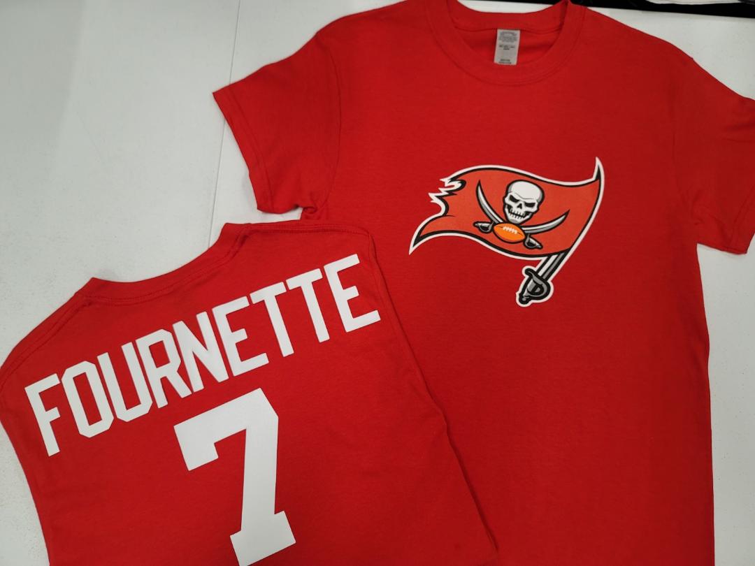 Mens NFL Team Apparel Tampa Bay Buccaneers LEONARD FOURNETTE Football Jersey Shirt RED