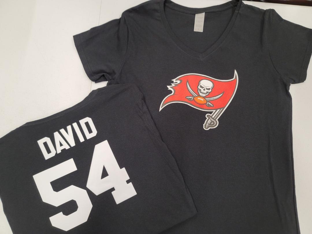 WOMENS NFL Team Apparel Tampa Bay Buccaneers LAVONTE DAVID V-Neck Football Shirt BLACK