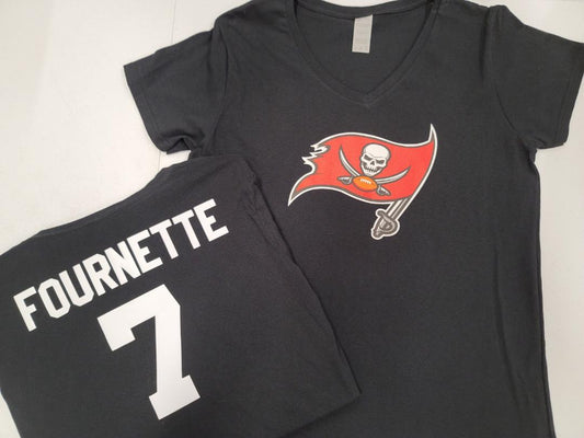 WOMENS NFL Team Apparel Tampa Bay Buccaneers LEONARD FOURNETTE V-Neck Football Shirt BLACK