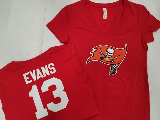WOMENS NFL Team Apparel Tampa Bay Buccaneers MIKE EVANS V-Neck Football Shirt RED