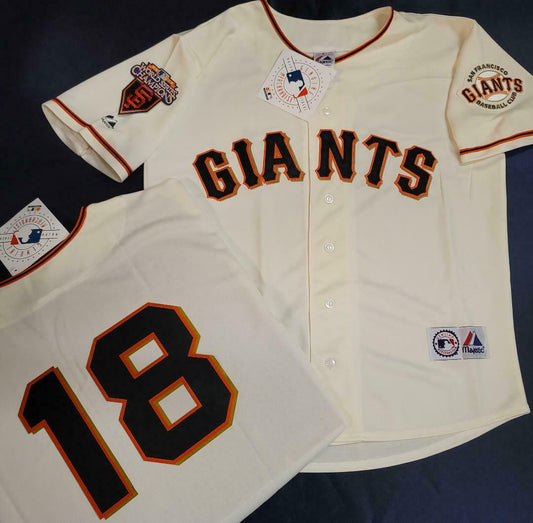 Majestic San Francisco Giants MATT CAIN 2010 World Series Sewn Baseball Jersey CREAM
