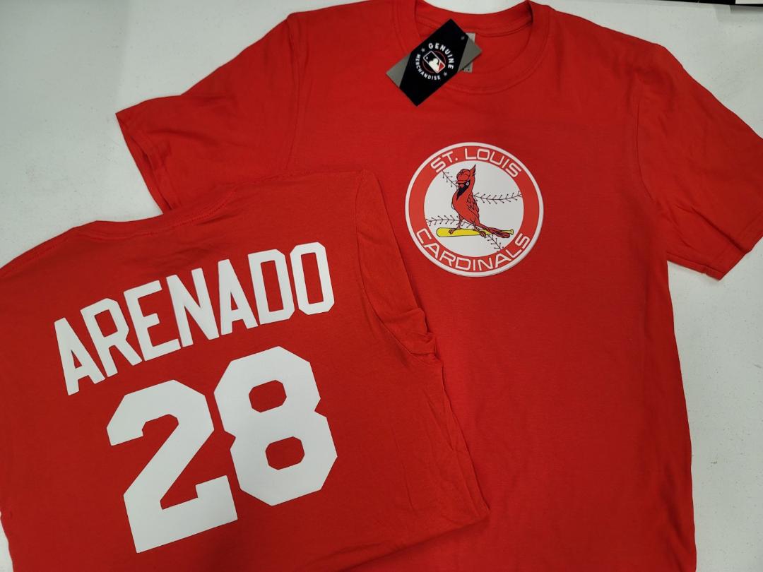 Mens MLB Team Apparel St Louis Cardinals NOLAN ARENADO Baseball Shirt RED