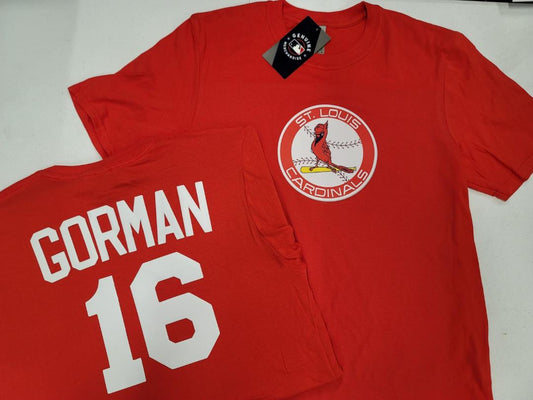 Mens MLB Team Apparel St Louis Cardinals NOLAN GORMAN Baseball Shirt RED