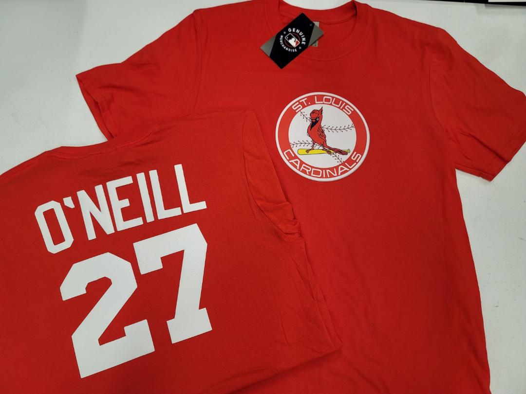 Mens MLB Team Apparel St Louis Cardinals TYLER O'NEILL Baseball Shirt RED