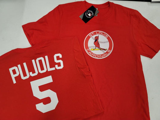 BOYS YOUTH MLB Team Apparel St Louis Cardinals ALBERT PUJOLS Baseball Jersey Shirt RED