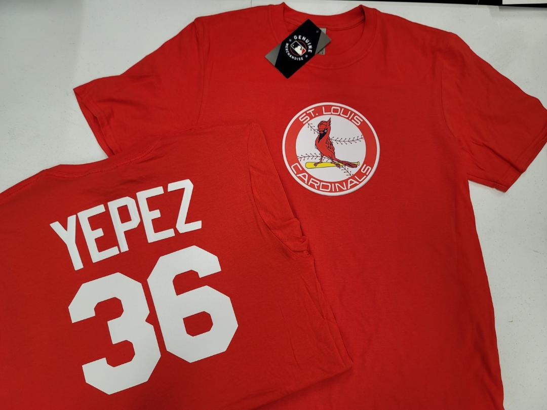 Mens MLB Team Apparel St Louis Cardinals JUAN YEPEZ Baseball Shirt RED