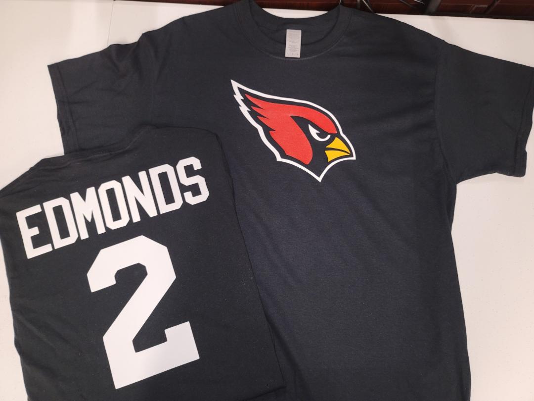 Mens NFL Team Apparel Arizona Cardinals CHASE EDMONDS Football Jersey Shirt BLACK