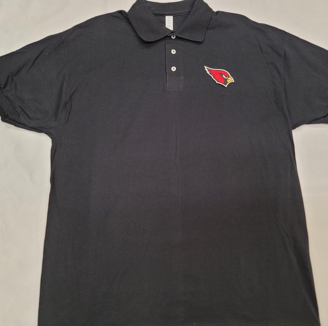 Mens NFL Team Apparel ARIZONA CARDINALS Football Polo Golf Shirt BLACK