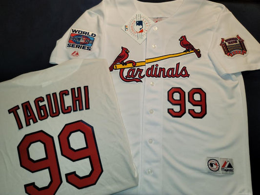 Majestic St Louis Cardinals SO TAGUCHI 2006 World Series Baseball Jersey WHITE