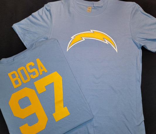 Mens NFL Team Apparel San Diego Chargers JOEY BOSA Football Jersey Shirt BLUE