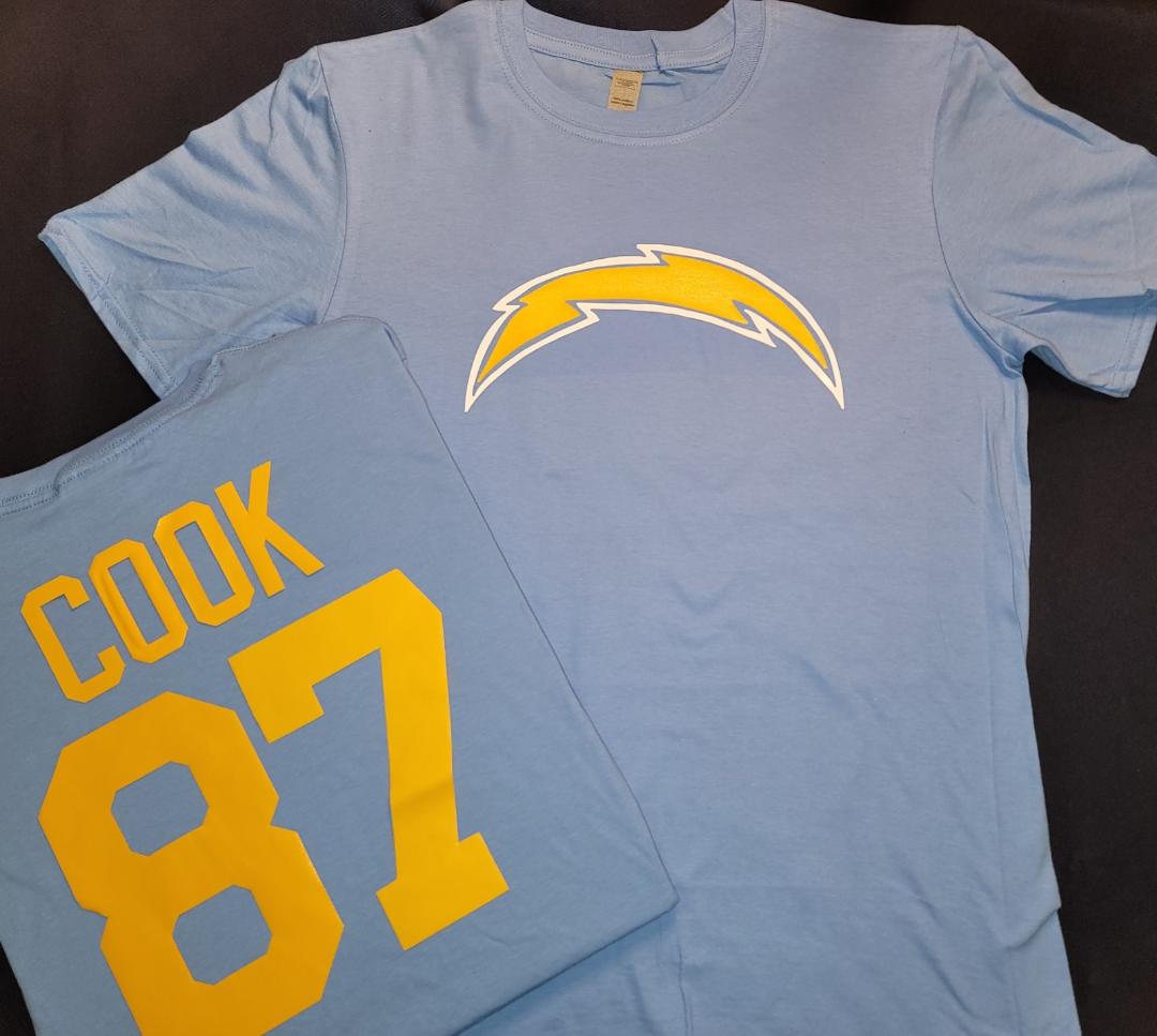 Mens NFL Team Apparel San Diego Chargers JARED COOK Football Jersey Shirt BLUE