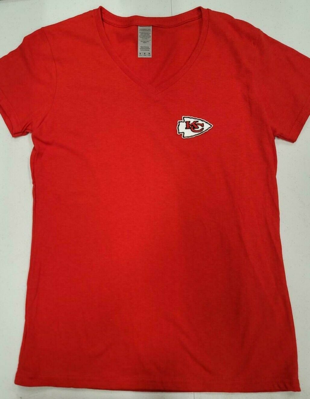 Womens KANSAS CITY CHIEFS V-Neck Football Shirt RED All Sizes