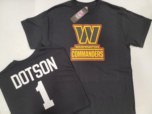 Mens NFL Team Apparel Washington Commanders JAHAN DOTSON Football Jersey Shirt BLACK