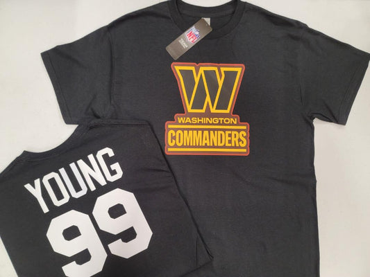 Mens NFL Team Apparel Washington Commanders CHASE YOUNG Football Jersey Shirt BLACK