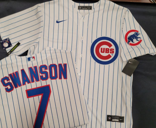 Nike Chicago Cubs DANSBY SWANSON Baseball Jersey WHITE P/S