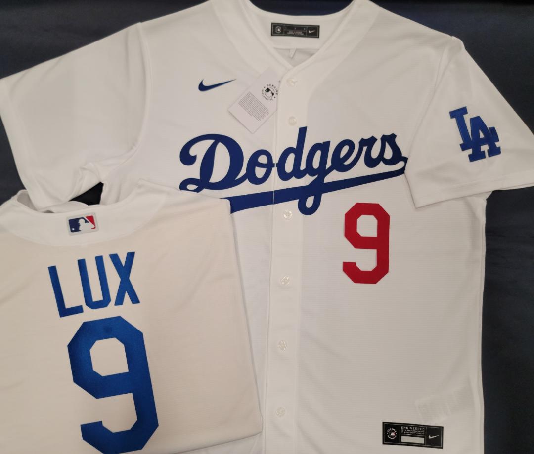 NIKE Los Angeles Dodgers GAVIN LUX Baseball Jersey WHITE