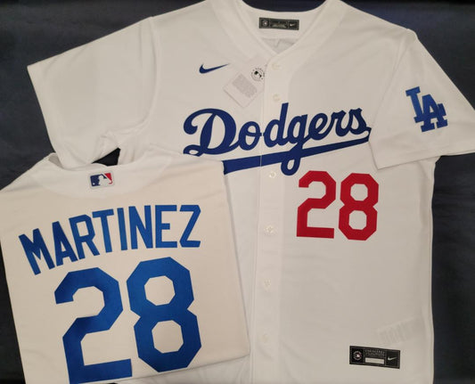 NIKE Los Angeles Dodgers JD MARTINEZ Baseball Jersey WHITE