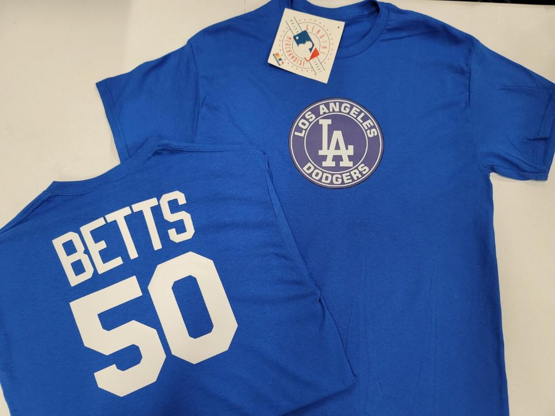 Mens MLB Team Apparel Los Angeles Dodgers MOOKIE BETTS Baseball Shirt ROYAL