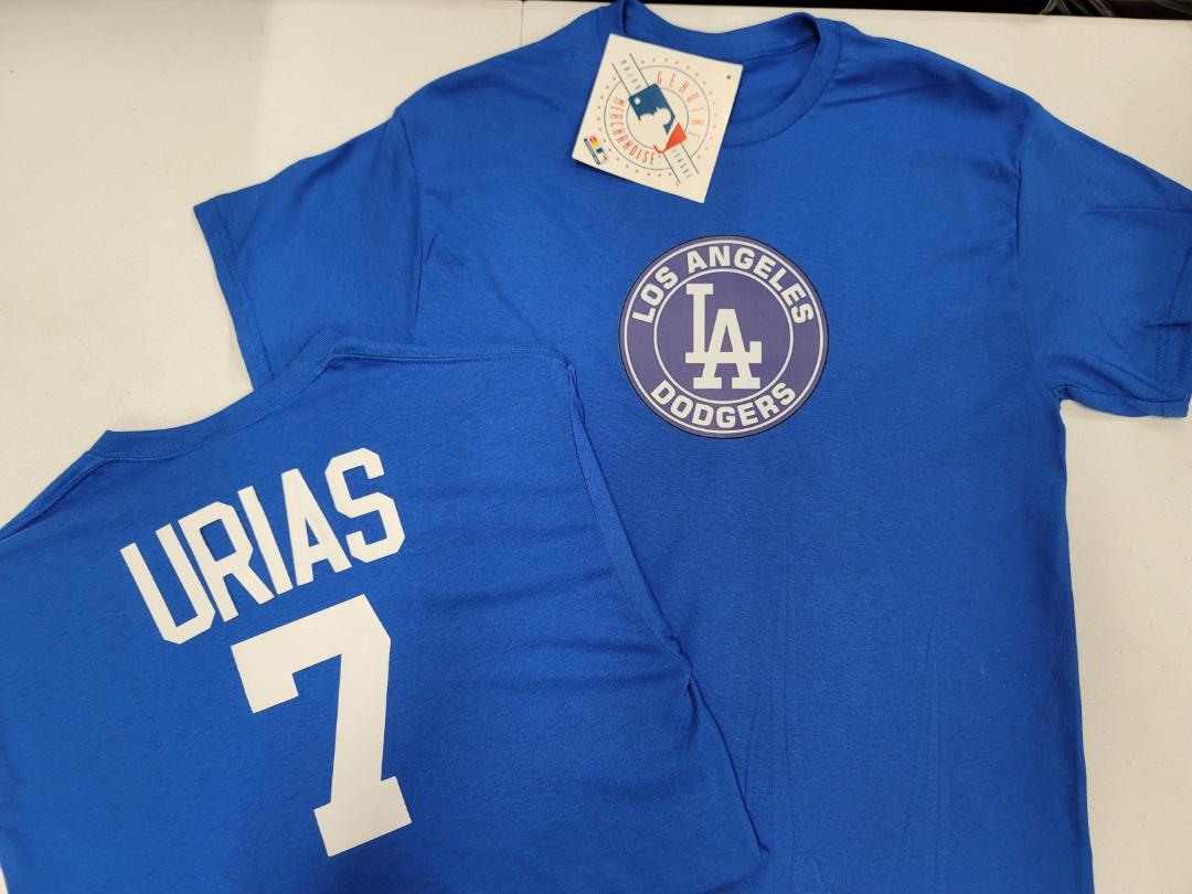 Mens MLB Team Apparel Los Angeles Dodgers JULIO URIAS Baseball Shirt ROYAL