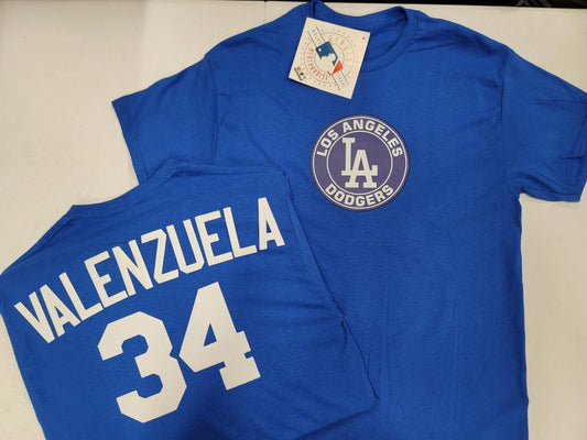 BOYS YOUTH MLB Team Apparel Los Angeles Dodgers FERNANDO VALENZUELA Baseball Jersey Shirt ROYAL