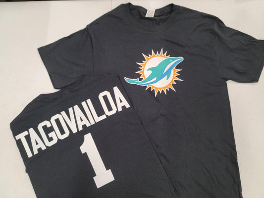 MENS NFL Team Apparel Miami Dolphins TUA TAGOVAILOA Football Jersey Shirt BLACK