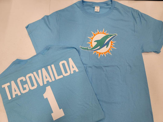 MENS NFL Team Apparel Miami Dolphins TUA TAGOVAILOA Football Jersey Shirt BLUE
