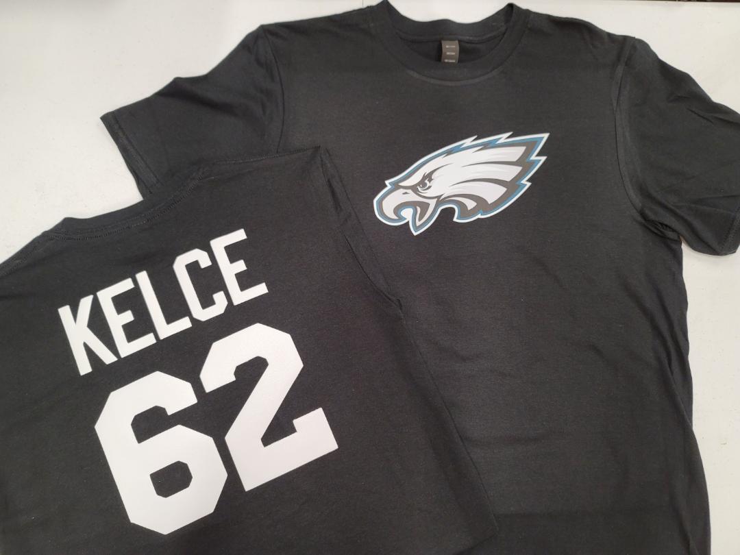 Mens NFL Team Apparel Philadelphia Eagles JASON KELCE Football Jersey Shirt BLACK