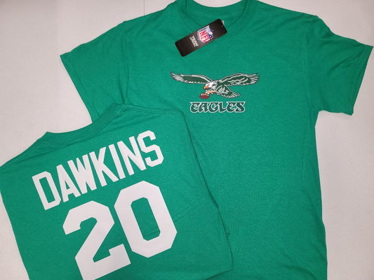 Mens NFL Team Apparel Philadelphia Eagles BRIAN DAWKINS Football Jersey Shirt KELLY GREEN