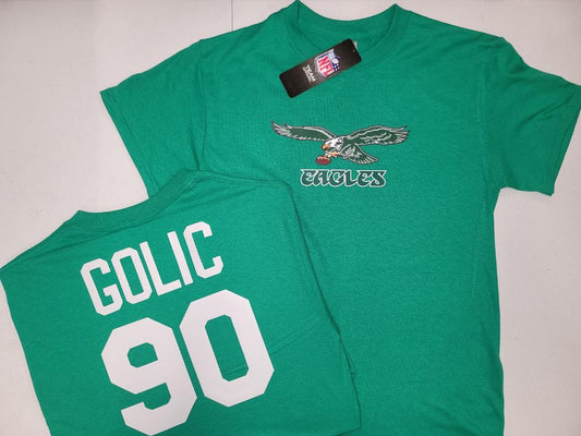 Mens NFL Team Apparel Philadelphia Eagles MIKE GOLIC Football Jersey Shirt KELLY GREEN