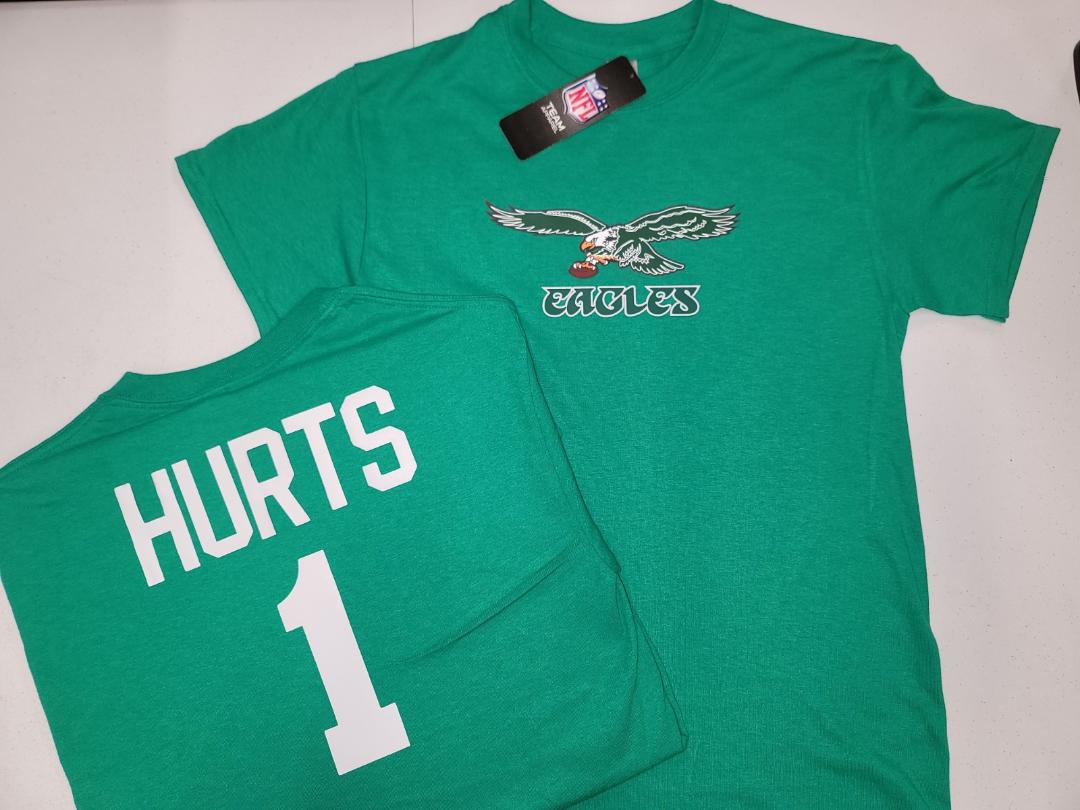 Mens NFL Team Apparel Philadelphia Eagles JALEN HURTS Football Jersey Shirt KELLY GREEN