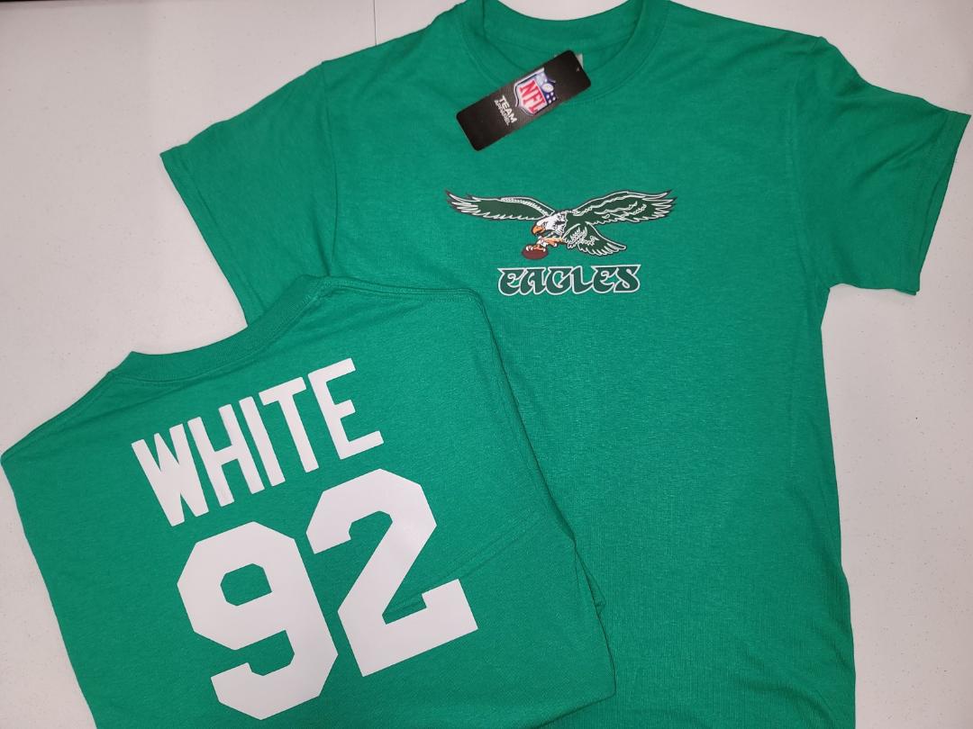 Mens NFL Team Apparel Philadelphia Eagles REGGIE WHITE Football Jersey Shirt KELLY GREEN