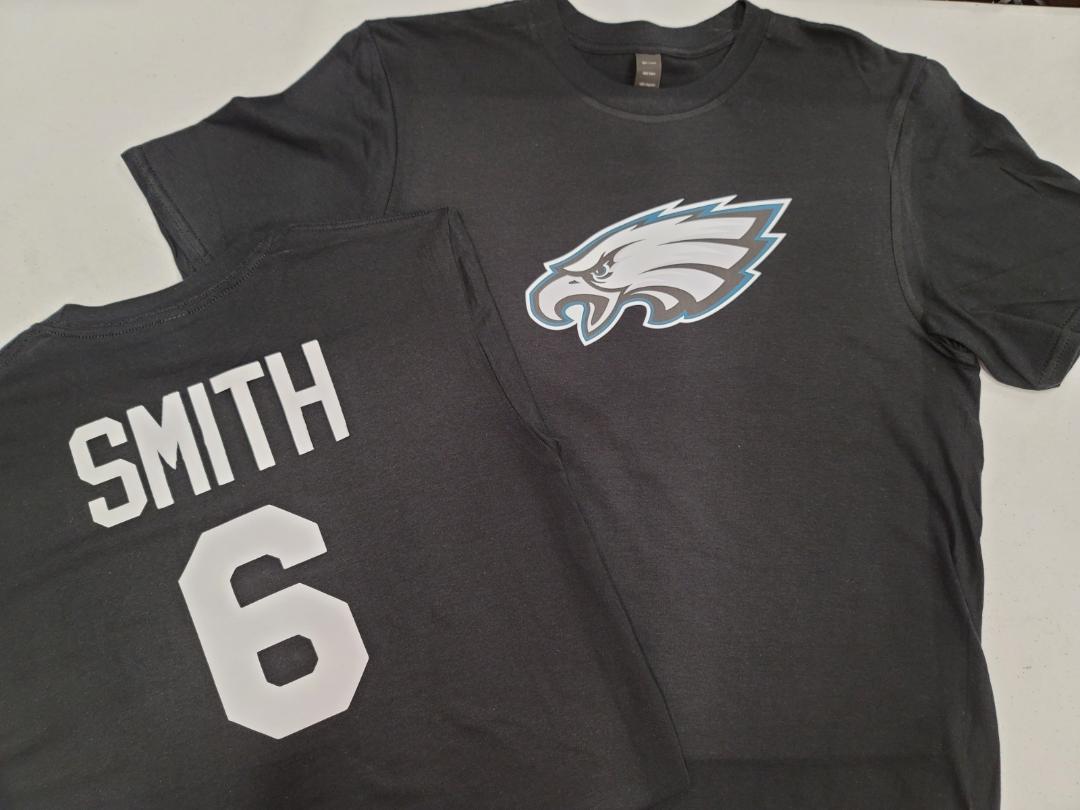 Mens NFL Team Apparel Philadelphia Eagles DeVONTA SMITH Football Jersey Shirt BLACK