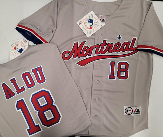 Cooperstown Collection Montreal Expos MOISES ALOU Throwback Baseball Jersey GRAY