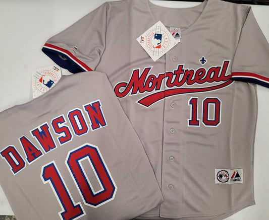 Cooperstown Collection Montreal Expos ANDRE DAWSON Throwback Baseball Jersey GRAY