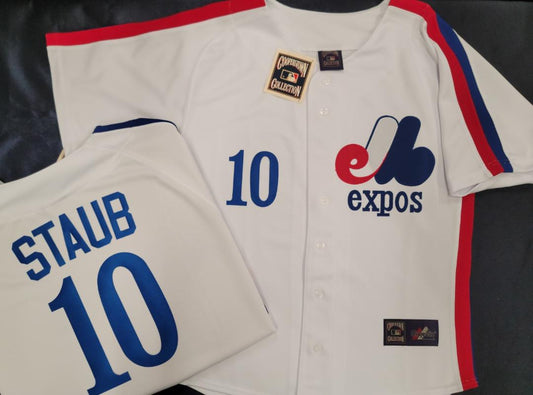 Cooperstown Collection Montreal Expos RUSTY STAUB Throwback Baseball Jersey WHITE