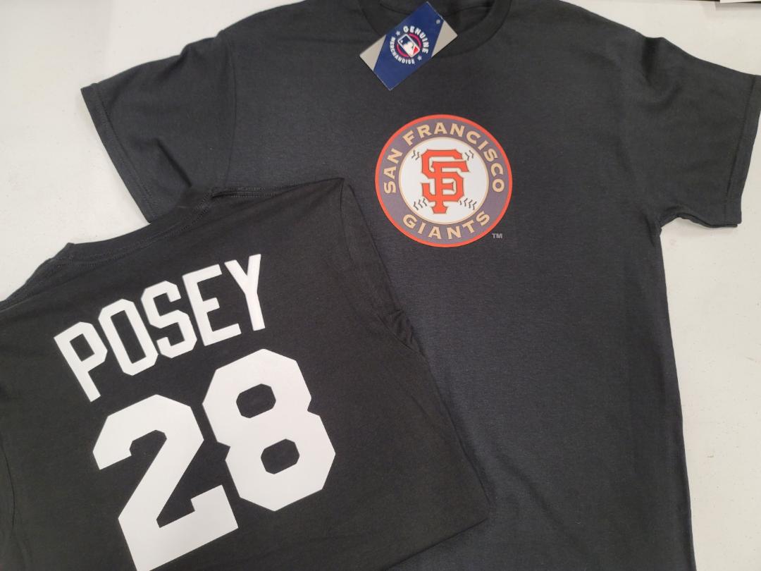 Mens MLB Team Apparel San Francisco Giants BUSTER POSEY Baseball Shirt BLACK