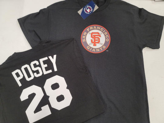 BOYS YOUTH MLB Team Apparel San Francisco Giants BUSTER POSEY Baseball Jersey Shirt BLACK