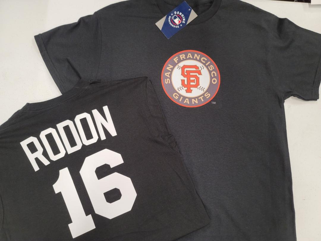 Mens MLB Team Apparel San Francisco Giants CARLOS RODON Baseball Shirt BLACK