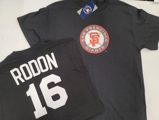 BOYS YOUTH MLB Team Apparel San Francisco Giants CARLOS RODON Baseball Jersey Shirt BLACK