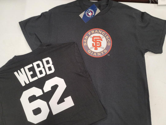 Mens MLB Team Apparel San Francisco Giants LOGAN WEBB Baseball Shirt BLACK
