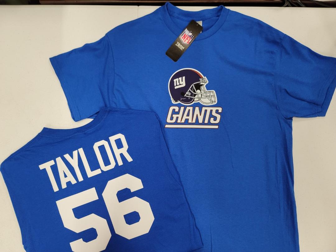Mens NFL Team Apparel New York Giants LAWERENCE TAYLOR Football Jersey Shirt ROYAL