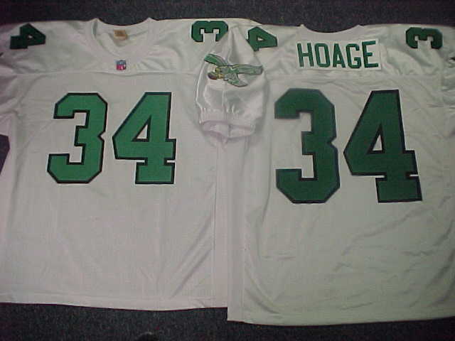Philadelphia Eagles TERRY HOAGE 90s Vintage Throwback Football Jersey WHITE