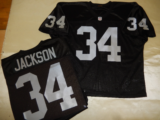 Oakland Raiders BO JACKSON Vintage Throwback Football Jersey BLACK